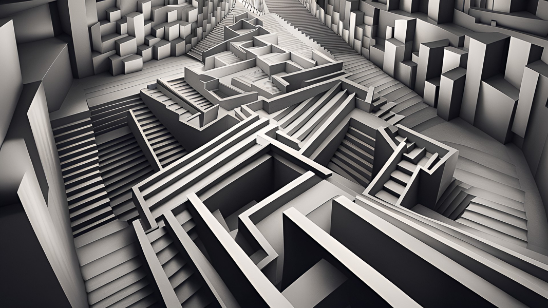 Escher staircases - Op Art Escher staircases - Op Art