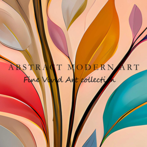 Japandi abstract art collection