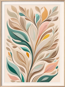 Japandi art -abstract organic modern art