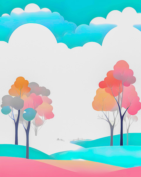 Minimalism abstract art: landscape in soft colors