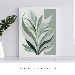 Sage Green Wall Art, botanical ornament art, modern trending abstract art